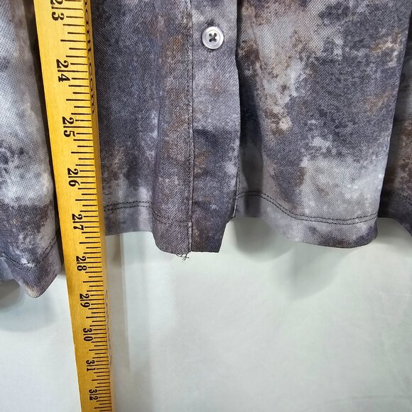 LOGO by Lori Goldstein Black and Gray Button Down Shirt - Picture 8 of 10